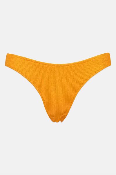 Roxy Women Ribbed  Bikini Bottom, Orange