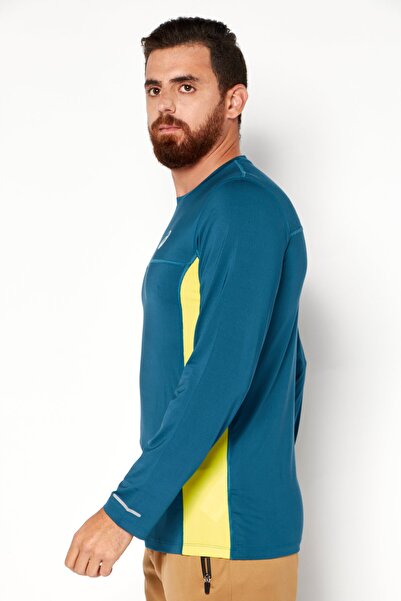 Asics Men Sportswear Fit Long Sleeve Training T-Shirt, Teal Green
