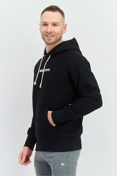 Champion Men Sportswear Fit Long Sleeves Running Sweatshirt, Black