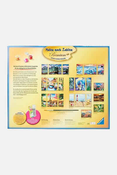 RAVENSBURGER 3 Pcs Picturesque Dunes Paint By Numbers Kits, Teal Blue Combo