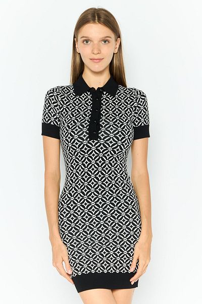 Michael Kors Women Allover Print Mini Dress, Black