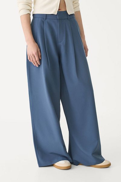 Stradivarius Wide-leg smart trousers with buttons
