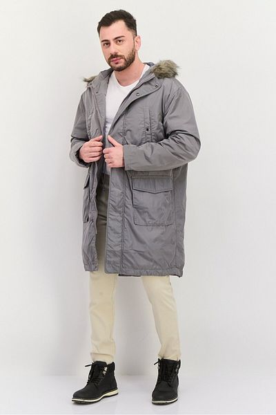 Asos Design Men Plain Puffer Jacket, Grey