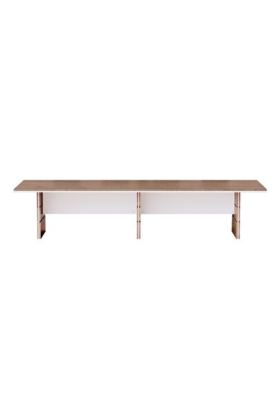 Mahmayi Zelda Conference Table Truffle Brown Davos Oak | Office Conference cum Meeting Table_360cm