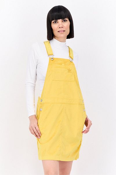adidas Women Sportswear Fit Plain Outdoor Dress, Yellow