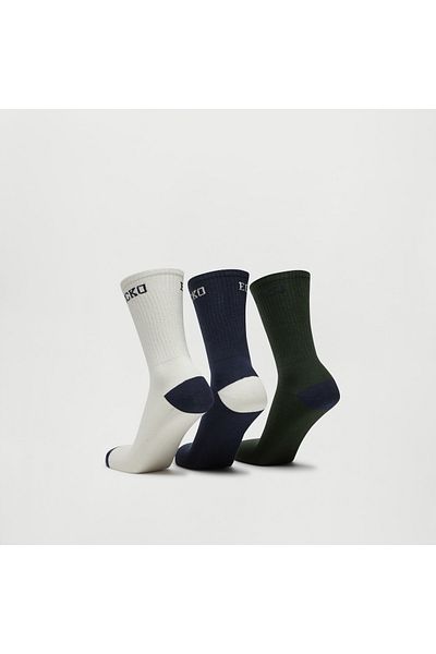 ECKO Set of 3 - Ecko Unltd Logo Detail Ribbed Calf Length Socks