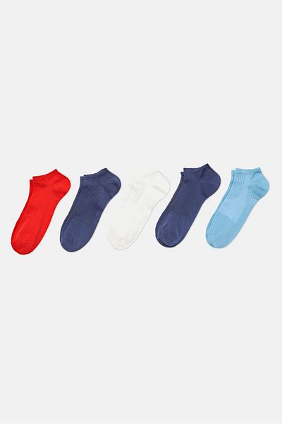 Tchibo Kids Unisex 5 Pairs Sports Socks, Red Combo