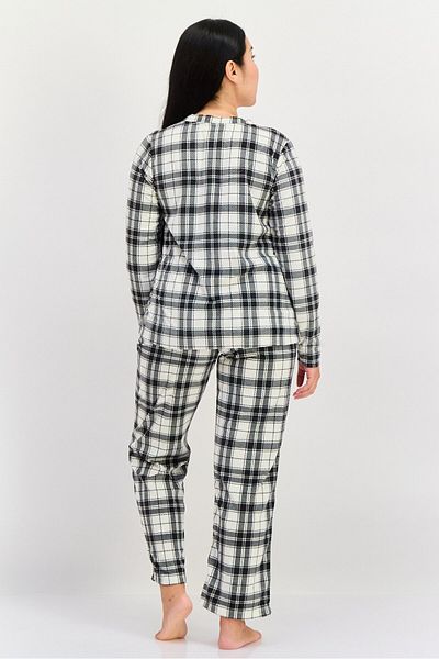Jones of New York Women 2 Piece Checkered Top And Bottom Pajama, Multicolor