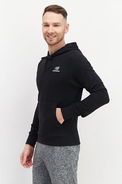 New Balance Men Relaxed Fit Long Sleeve Training Hoodies, Black
