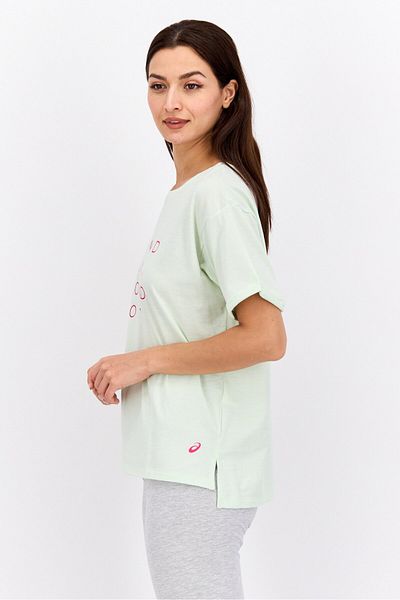 Asics Women Relax Fit Short Sleeve Training T-Shirt, Light Green