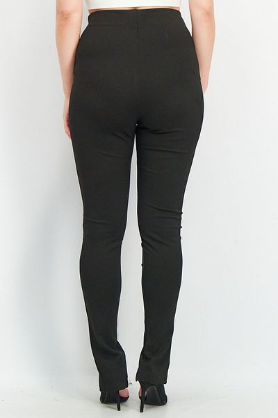 NA-KD Women Cut Out Detail Pull On Plain Pants, Black