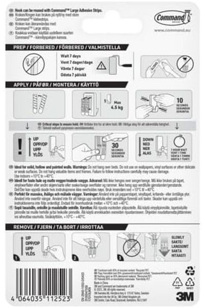 COMMAND ™ Utility Hook X-Large 17010 1HK+2S/PK