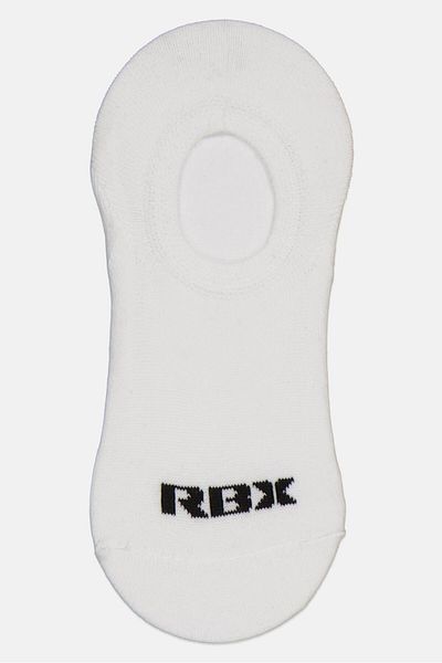 RBX Women 10 Pairs Brand Logo Round Invisible Socks White
