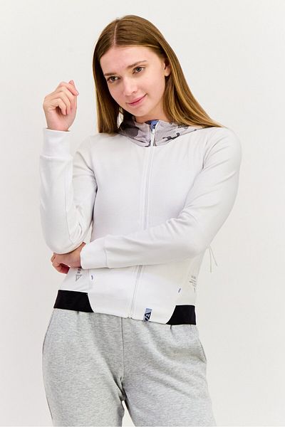 Aape By A Bathing Ape Women Hooded Neck Long Sleeves Graphic Print Sweatshirt, White