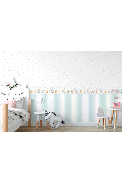 SURYA Çocuk Odası Duvar Kağıdı İnce Çizgili