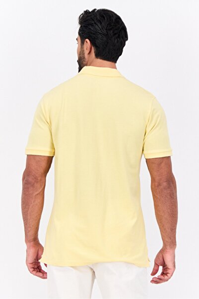 GAP Men Regular Fit Plain Short Sleeves Polo, Yellow