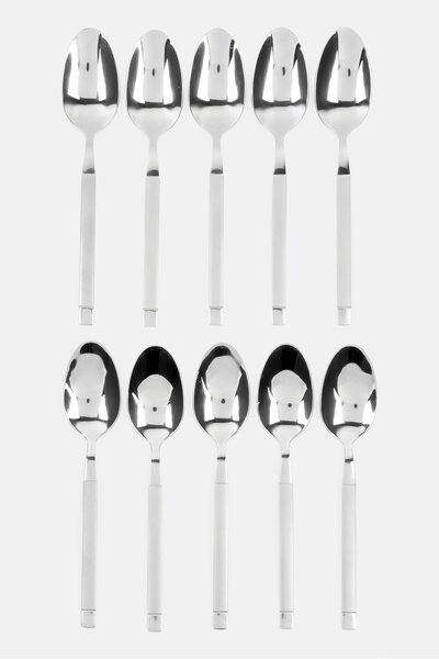 Farberware 10 Pieces Stainless Steel Teaspoons, Silver