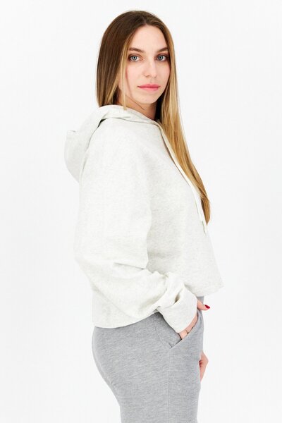 New Balance Women Sportswear Fit Brand Logo Training Hoodies, Grey