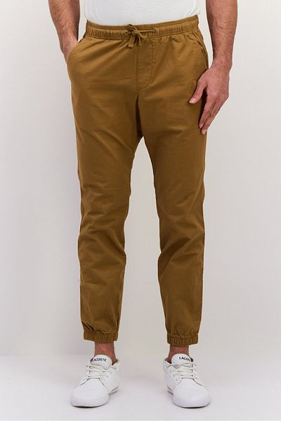 GAP Men Regular Fit Solid Jogger Pants, Khaki