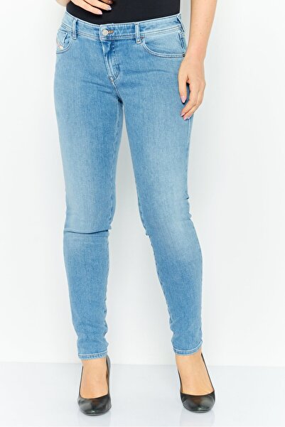 Diesel Women Skinny Fit Washed Denim Jeans, Blue