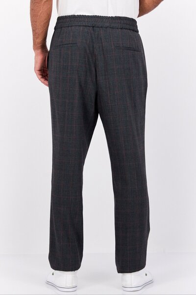Hugo Boss Men Regular Fit Plaid Dress Pants, Grey combo