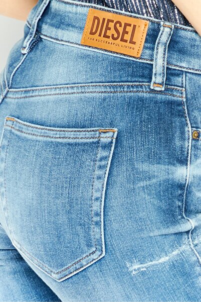 Diesel Women Super Skinny Fit Washed Slandy Jeans, Light Blue