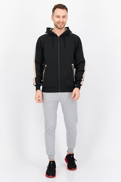 Cultura New York Men Sportswear Fit Plain Training Hoodie, Black