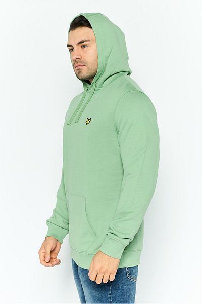 Lyle & Scott Men Hooded Embroidered Logo Long Sleeves Sweatshirt, Green