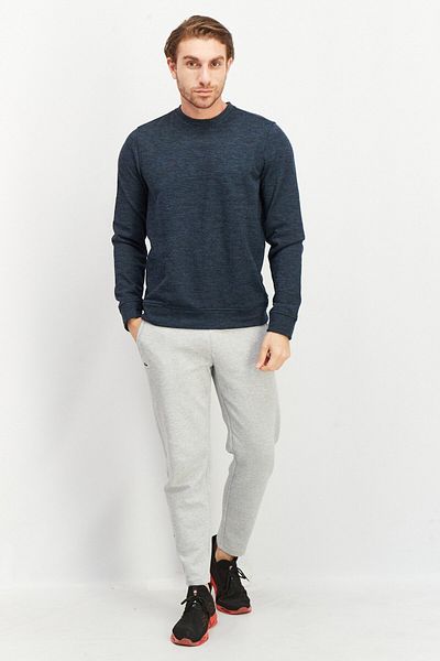 Gerry Men Crew Neck Long Sleeves Textured Sweatshirt, Blue