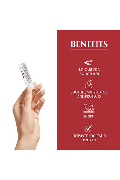 Eucerin Lip Active Balm With Dexpanthenol And Vitamin E,Ph5 For Dry And Dehydrated Lips 4.8grams
