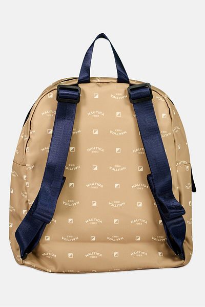 Nautica Women Monogram  Backpack 34 H x 28 L x 12 W cm, Tan