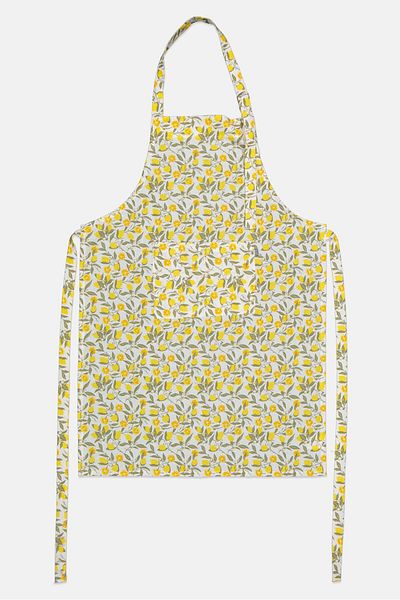 Muy Mucho Floral Print Adjustable Kitchen Apron, Beige Yellow Combo