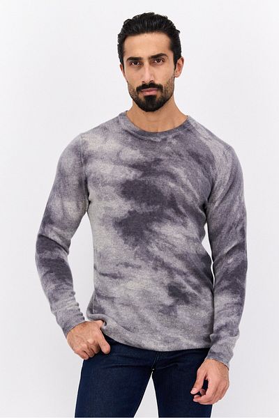INC Men Crew Neck Tie Dye Long Sleeves Sweater, Multicolor