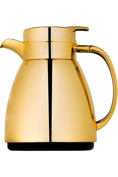 ALSAIF Coffee And Tea Vaccum Flask Steel In Gold / Leak-proof And Keeps Drinks Hot 0.35 Liter