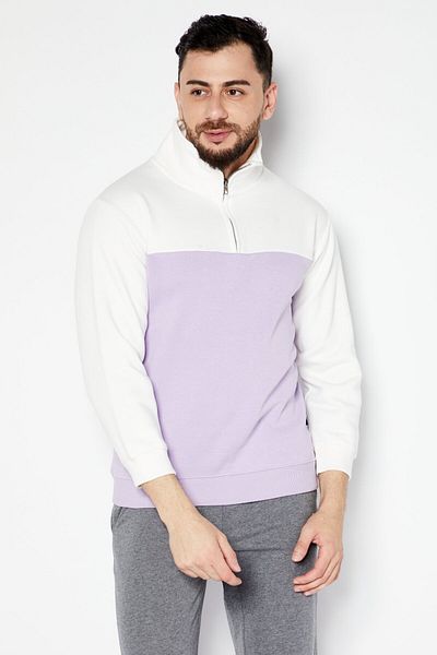 French Connection Men Round Neck Brand Logo Long Sleeves Sweatshirt, White