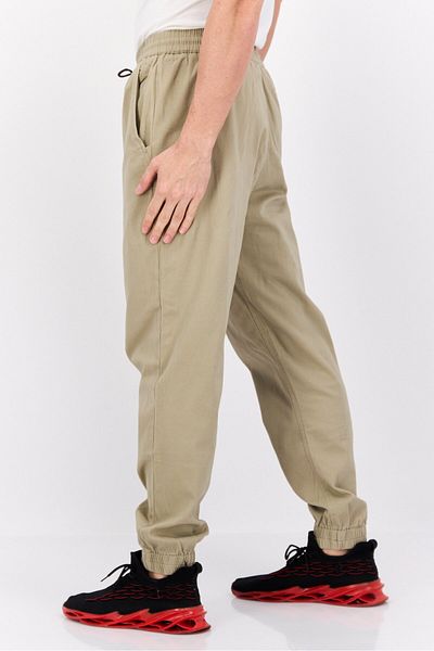 Hurley Men Straight Fit Brand Logo Outdoor Sweatpants, Tan