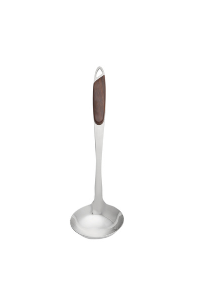 DELCASA Stainless Steel Soup Ladle, Wood Finish Handle, DC2146