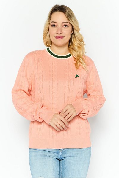 Esprit Women Embroidered Long Sleeves Sweater, Pink