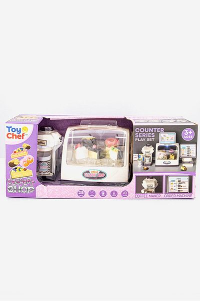 Toy Chef Desert Counter Shop Play Set, Beige Combo