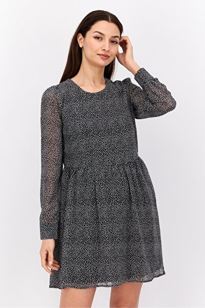 Pepe Jeans فستان نسائي قصير مطبوع بالكامل، متعدد الألوان