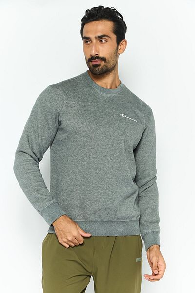 Champion Men Sportswear Fit Long Sleeve Outdoor Sweatshirt, Grey