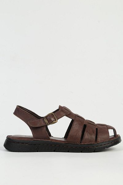 Pierre Cardin Ανδρικά σανδάλια από γνήσιο δέρμα καφέ PC-7462