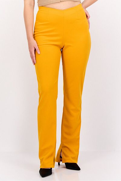 Public Desire Women Regular Fit Plain Straight Pants, Orange