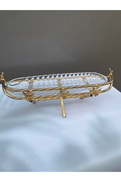 AZADE BAKIR Standli tekli kahvaltilik gold