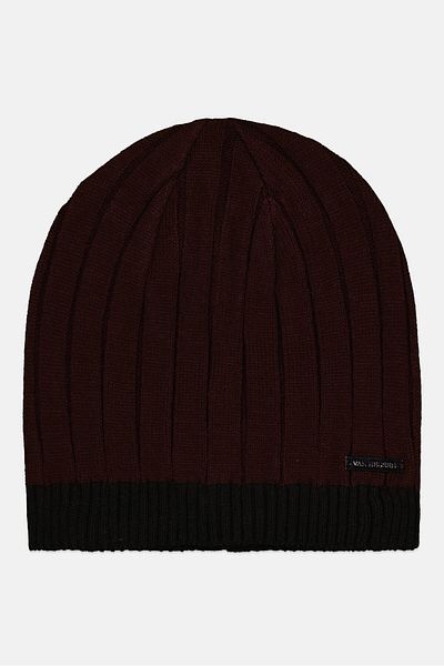 VAN HEUSEN Men Knitted Beanie, Dark Brown