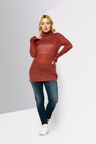 Diesel Women High Neck Textured Sweaters, Brown