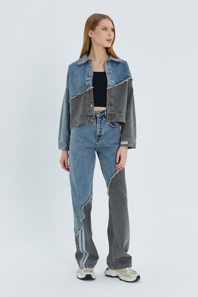 Shopping Shop Gray Denim Jacket Set