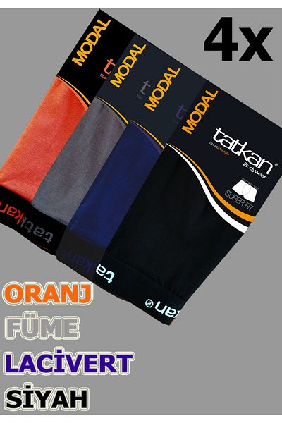 tatkan Ανδρικά μποξεράκια Lycra Modal 4 συσκευασιών
