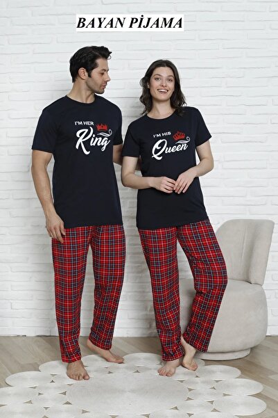 MODAREYA Парний комбінований піжамний комплект з коротким рукавом у клітинку для закоханих, пар