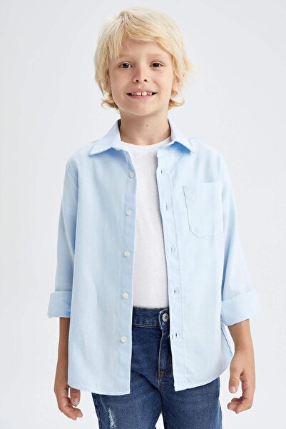 DeFacto T8854a6-fw Boy's Long Sleeve Shirt